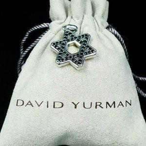David Yurman Star of David Black Diamond Pendant